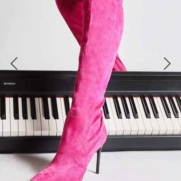 COPY - Pink knee boots - Picture 2 of 5